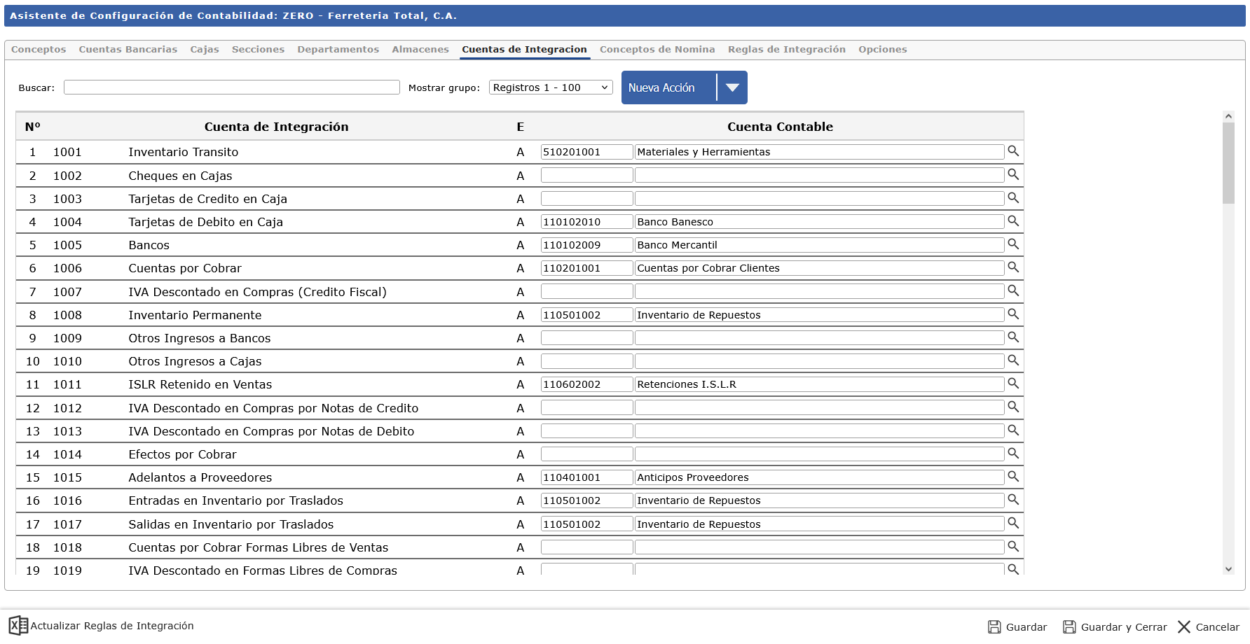 Asistente de Configuración Contable