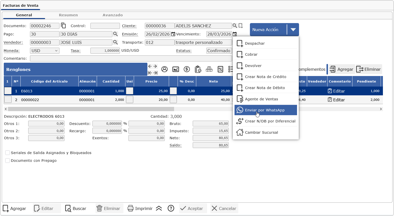 Contacto con Clientes