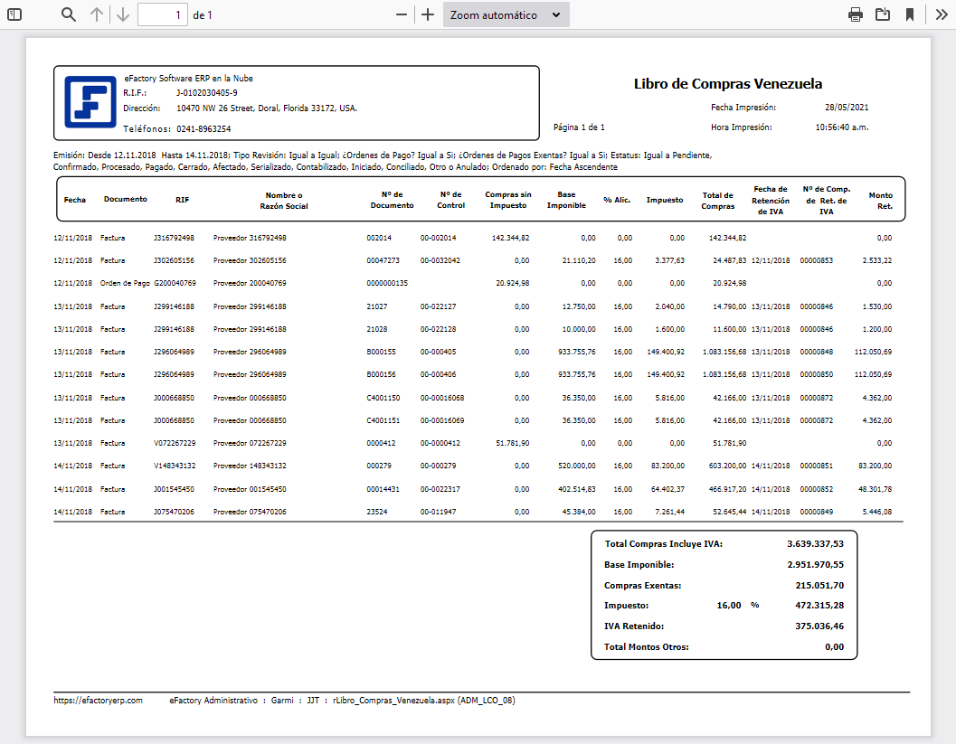 Libro de Compras Venezuela