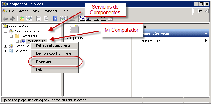 Servicios de Componentes/Component Services
